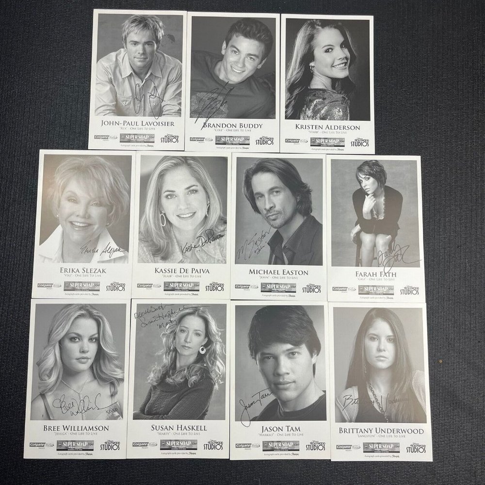 One‎ Life To Live Signed Autograph Headshot Photo Set Lot Of 11 Rare Collection
